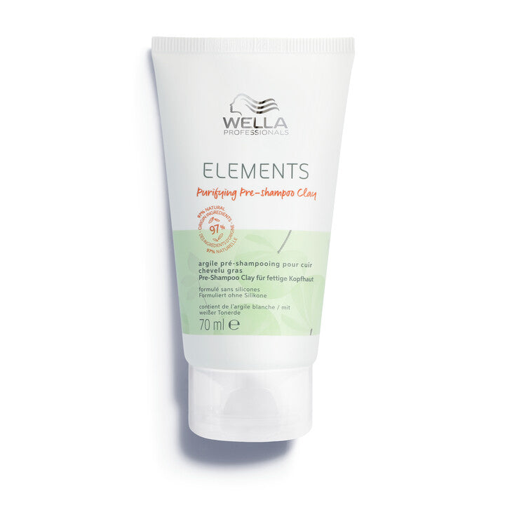 Wella Professionals Elements Pre Shampoo Clay Cleansing clay for oily scalp 70ml + gift Wella product