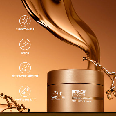Wella ULTIMATE SMOOTH Mask maitinanti kaukė su skvalanu ir omega-9, 30 ml