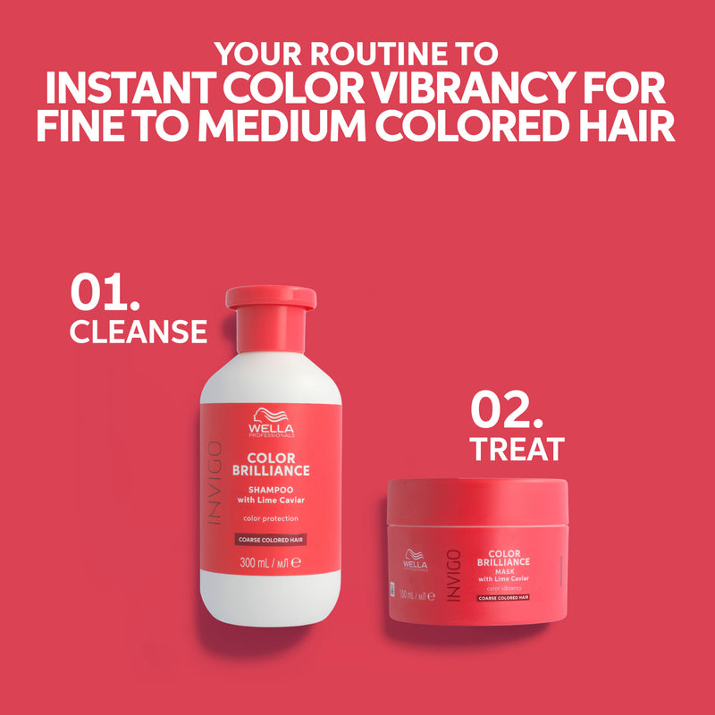 Wella Professionals INVIGO COLOR BRILLIANCE plaukų spalvą išsaugantis šampūnas (šiurkštiems plaukams) +dovana Wella priemonė