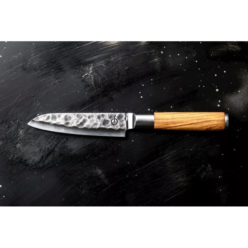 Нож Сантоку Кованая Оливка 14 см