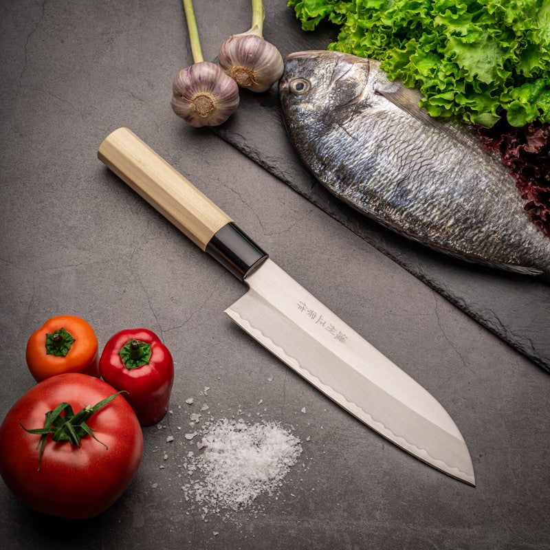 Santoku knife Satake Carbon steel
