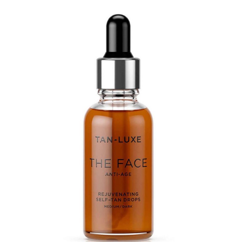 Tan-Luxe The Face Anti-Age Self-Tan Drops Medium / Dark TL779282, 30 ml, mature facial skin