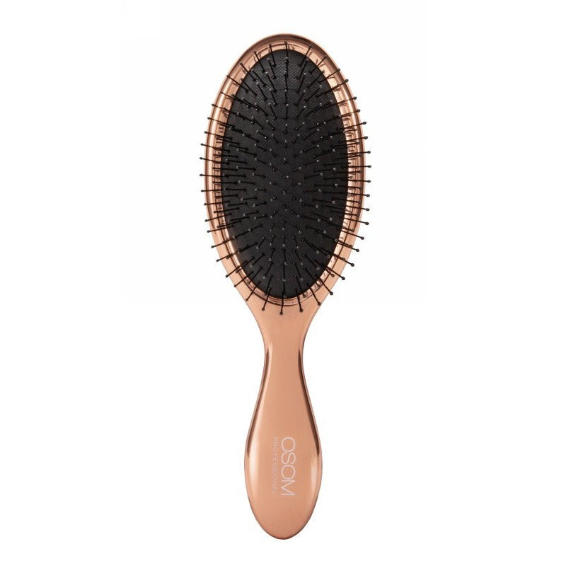 Šepetys plaukams OSOM Professional Hair Brush Rose Gold Chrome OSOMP2259, su nailono spygliukais, rožinio aukso chromo spalvos