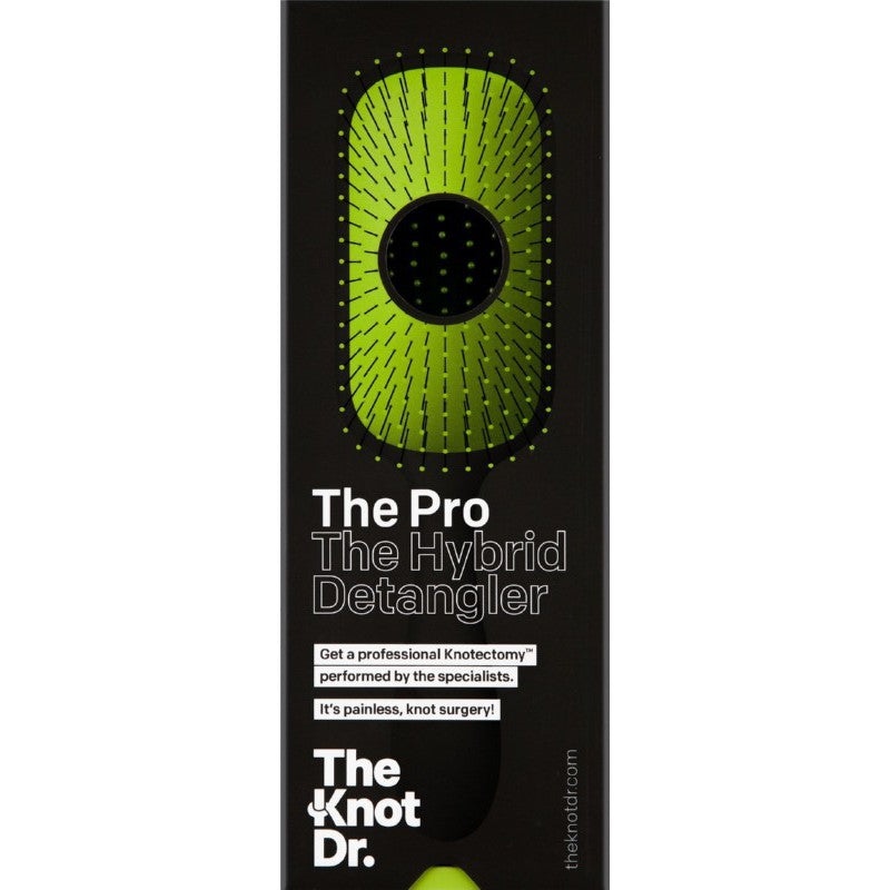 Šepetys plaukams The Knot Dr. Pomelo Pro KDP104, ryškiai žalios spalvos, 212 lanksčių spygliukų