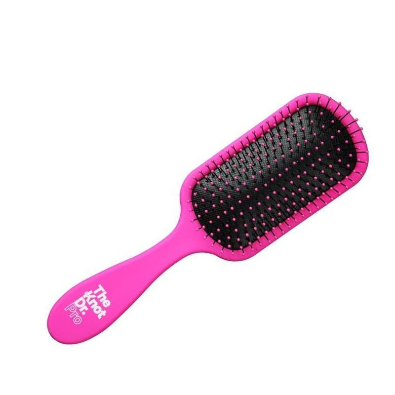 Щетка для волос The Knot Dr. Кисть Pro Brite Fuchsia Paddle Brush Black Pad KDS102, розовая