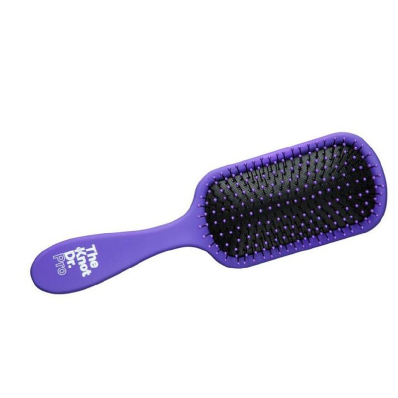 Hair brush The Knot Dr. Pro Brite Periwinkle Paddle Brush Black Pad KDS103, purple