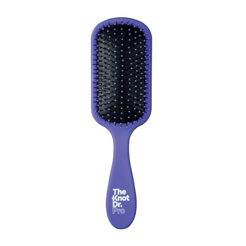 Hair brush The Knot Dr. Pro Brite Periwinkle Paddle Brush Black Pad KDS103, purple