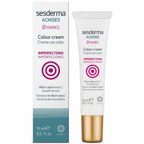 SESDERMA ACNISES TAŠKINIS ATSPALVĮ SUTEIKIANTIS VEIDO KREMAS, 15 ml