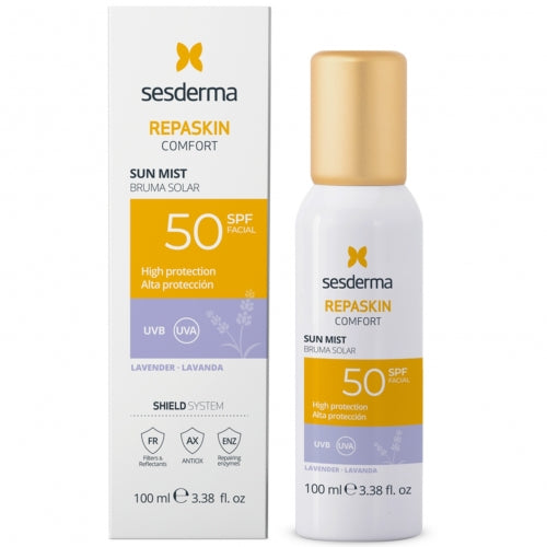 SESDERMA REPASKIN COMFORT PROTECTIVE FACE MIST FROM THE SUN WITH LAVENDER AROMA SPF50, 10 ML