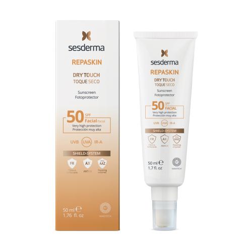 Sesderma REPASKIN DRY TOUCH SPF 50 Sunscreen for the face, 50 ml + mini Sesderma product as a gift