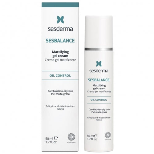 SESDERMA SESBALANCE Mattifying gel face cream, 50 ml + gift mini Sesderma product