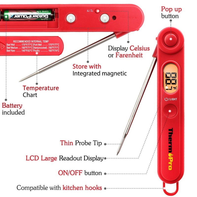 Digital instant food thermometer ThermoPro TP-03