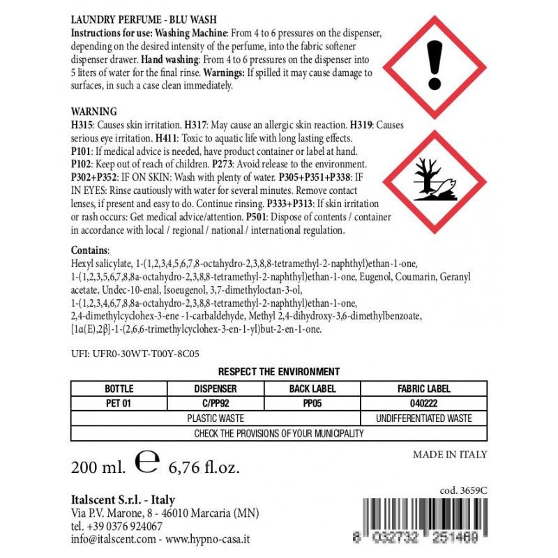 Skalbimo kvepalai Hypno Casa COTONE WASH 200ml