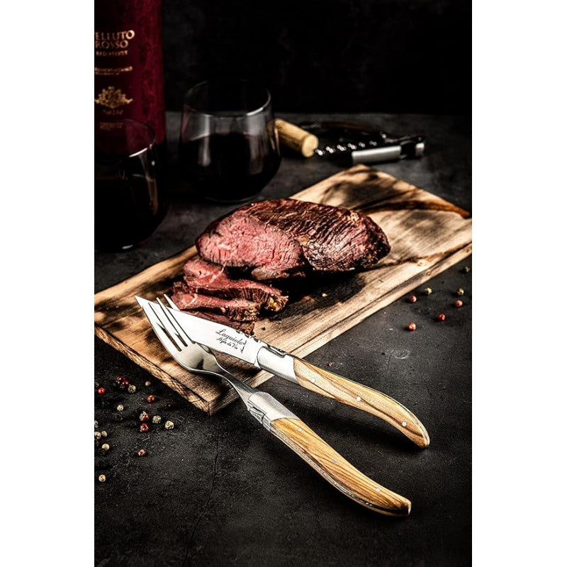 Steiko šakučių rinkinys Forged Luxury Line Olive Wood