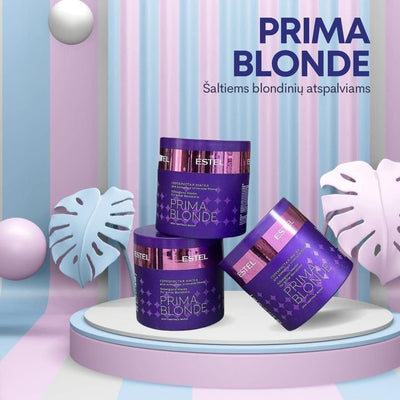 Estel Prima Blonde Sidabrinė kaukė šaltiems blondinių atspalviams 300ml +dovana