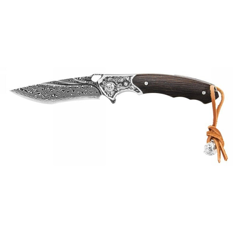 Складной нож из дамасской стали Kamazaki KZI23056