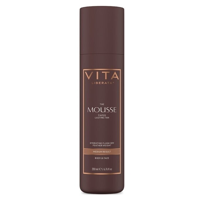 Vitaliberata TANNING MOUSSE TINTED – SAVAIMINIO ĮDEGIO PUTOS, SU IŠORINIU BRONZANTU, 200 ML - Vidutinė/Medium