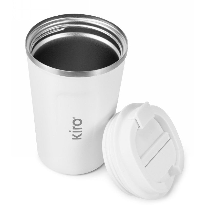 Termopuodelis su vakuumine izoliacija KIRO KI380W, baltos spalvos, 380 ml