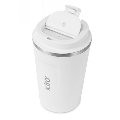 Termopuodelis su vakuumine izoliacija KIRO KI380W, baltos spalvos, 380 ml