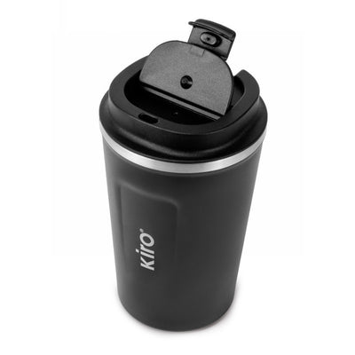 Termopuodelis su vakuumine izoliacija KIRO KI381B, juodos spalvos, 380 ml