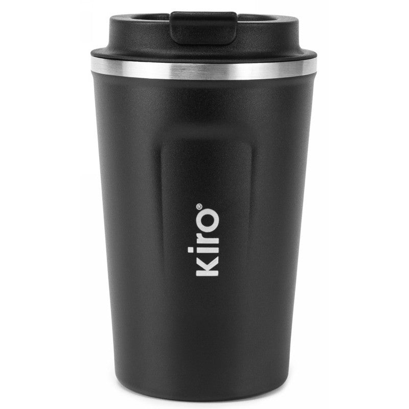 Termopuodelis su vakuumine izoliacija KIRO KI381B, juodos spalvos, 380 ml