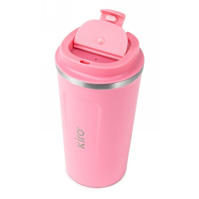 Termopuodelis su vakuumine izoliacija KIRO KI511P, rožinės spalvos, 510 ml