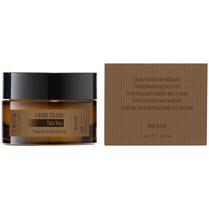 Tonizuojantis, drėkinamasis veido kremas Barba Italiana Tutta Vista Toning Moisturizing Face Cream BI070008, 50 ml