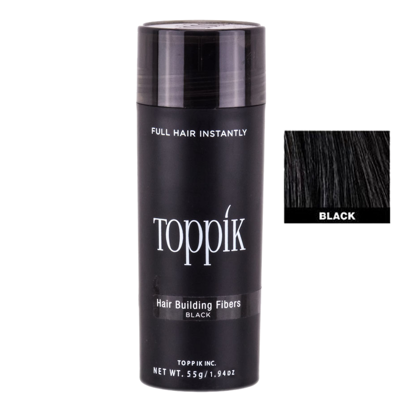 Toppik Hair Building Fiber plaukų efektą sukurianti pudra, Black, 55 g