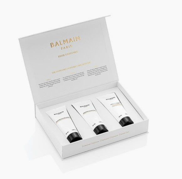 BALMAIN HAIR Kelioninis rinkinys dažytiems plaukams: šampūnas, kaukė, kondicionierius / Couleurs Couture 50ml Travel Set +DOVANA BALMAIN PLAUKŲ DULKSNA 50 ML