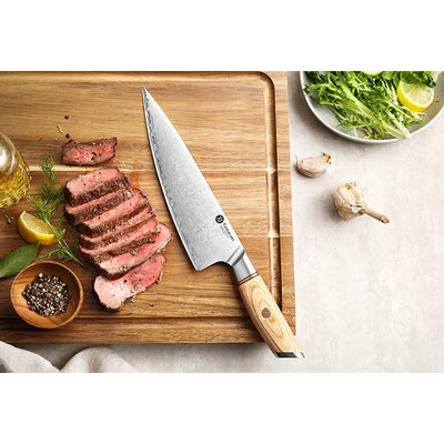 Trijų sluoksnių nerūdijančio plieno peilis Kamazaki Chef Knife KZ41KN, 22 cm