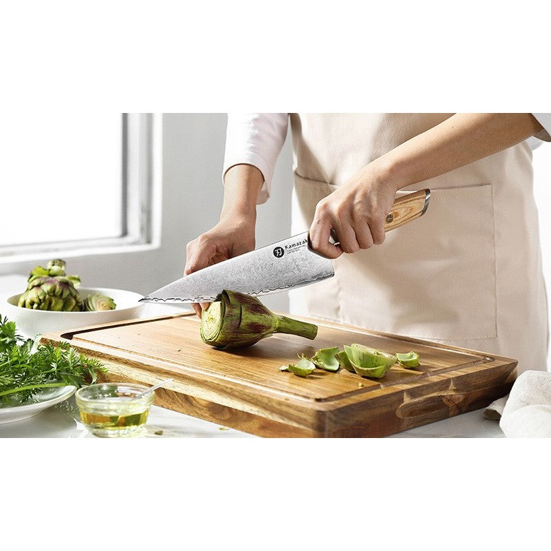 Trijų sluoksnių nerūdijančio plieno peilis Kamazaki Chef Knife KZ41KN, 22 cm