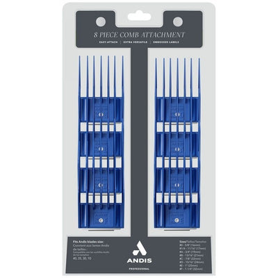 Universal comb set for animal clipper Andis 8-Piece Universal Attachment Comb Set AN-13105, 8 pcs. 