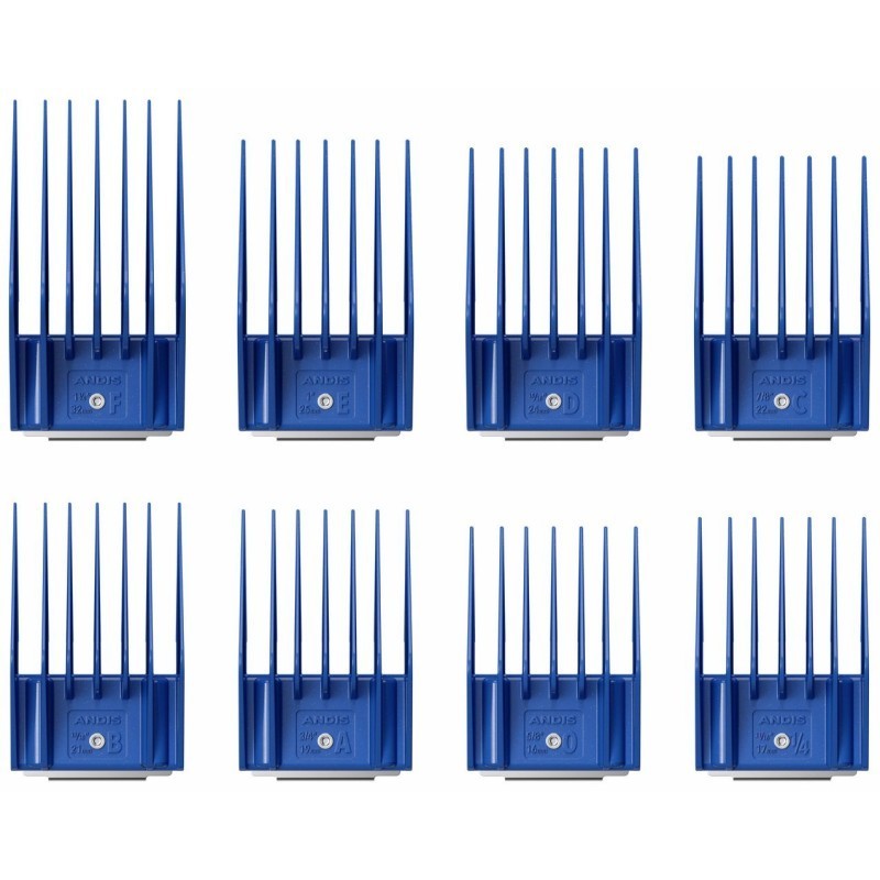 Universal comb set for animal clipper Andis 8-Piece Universal Attachment Comb Set AN-13105, 8 pcs. 