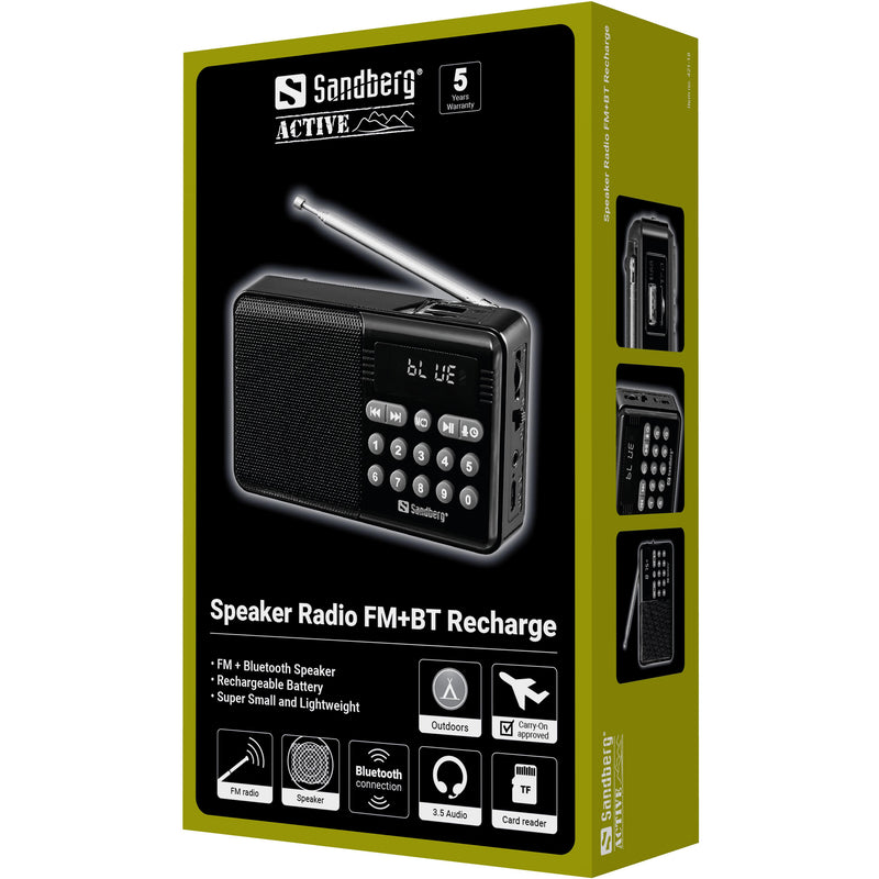 Sandberg 421-18 Speaker Radio FM+BT Recharge