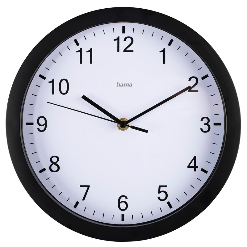 Hama 00186338 Wall clock Pure 25cm Quiet Black