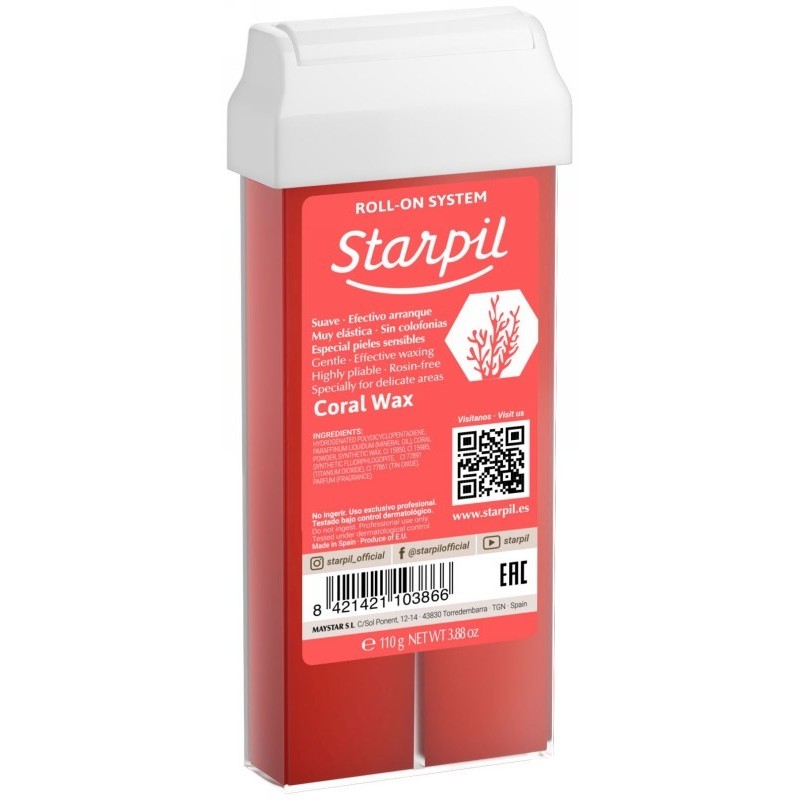 Воск в картридже Starpil Coral Wax Roll-on STR3010159001, коралловый, 110 г