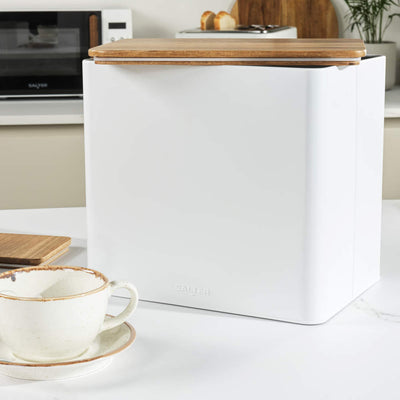 Salter BW12899WEU7 Toronto Bread Bin White/Wooden