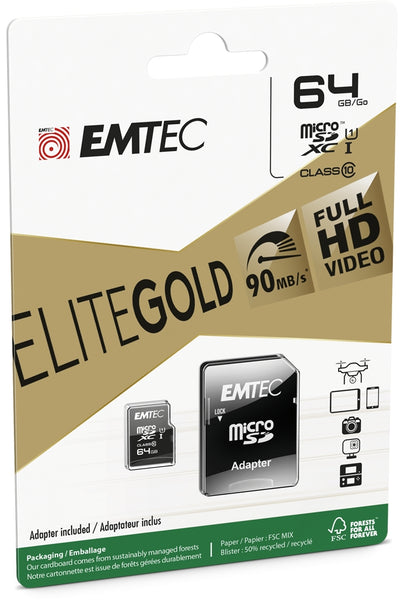 Emtec mSD 64GB UHS-I U1 EliteGold