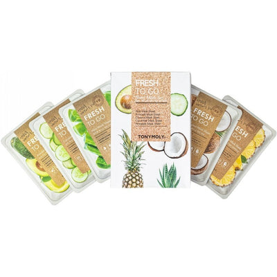 Veido kaukių rinkinys TONYMOLY Fresh To Go Sheet Mask Set TMFTGSET, 5 vnt.