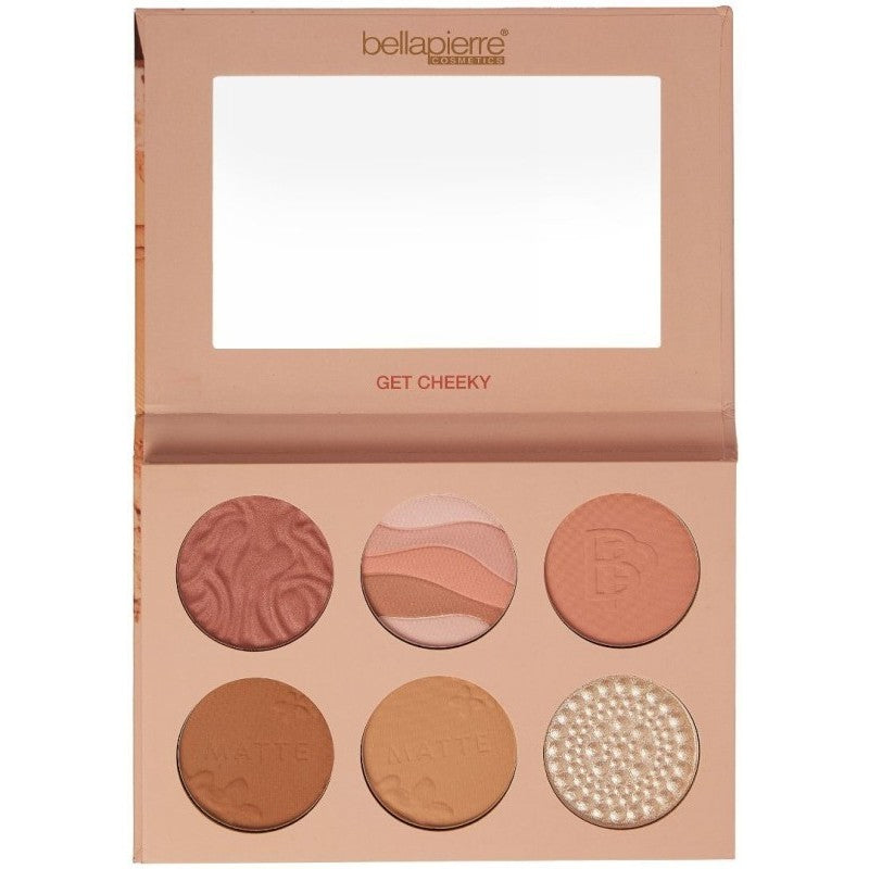 Veido kontūravimo-modeliavimo paletė Bellapierre Cosmetics Get Cheeky Palette TEP041
