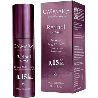 Veido kremas Casmara Retinol PROAGE Renewal Night Cream With 0,15% Pure Retinol CASA07002, naktinis, 30 ml