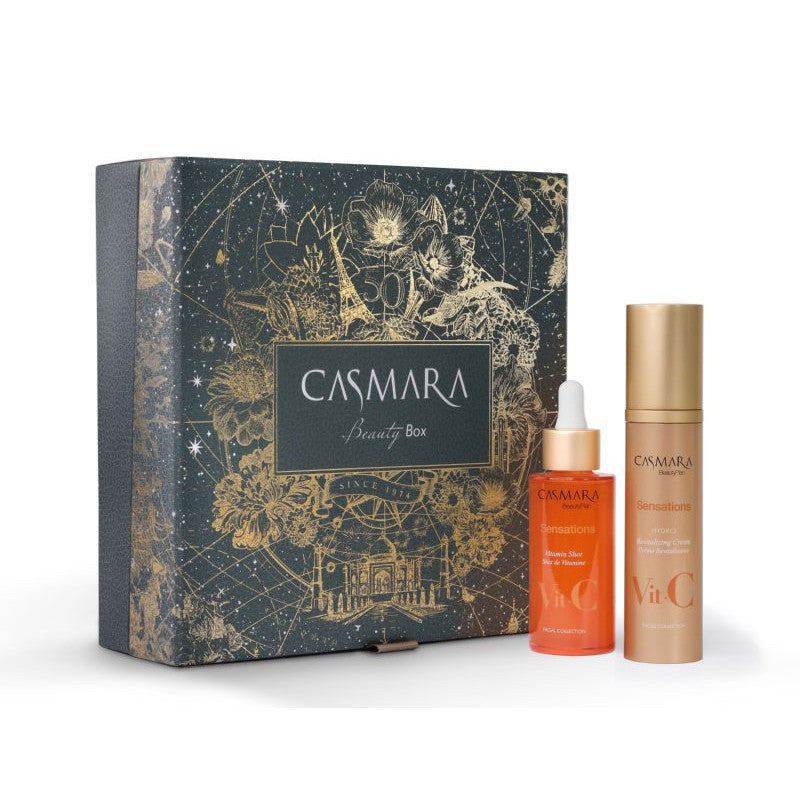 Набор для ухода за кожей лица Casmara Beauty Box Sensations Revitalizing Cream &amp; Sensations Vitamin Shot 2023 CASAL813