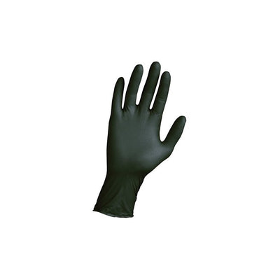 Перчатки нитриловые одноразовые Icoguanti ESBNM неопудренные, размер М, черные, толщина 0,09 мм, 100 шт.