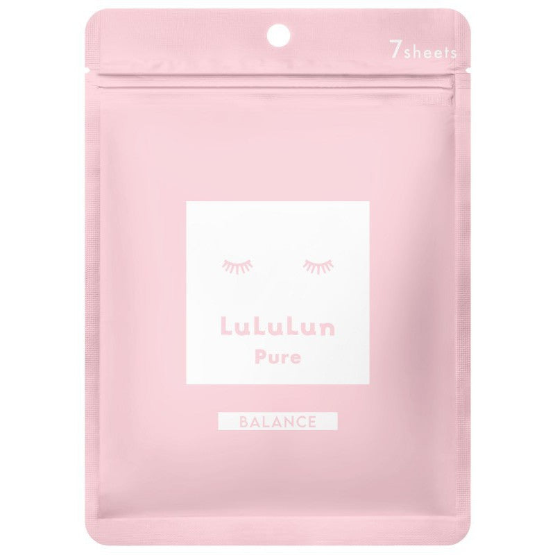 A set of disposable face masks LuLuLun Pure Balance Mask 7 Pack, restores the balance of the facial skin, 7 pcs. LU68849