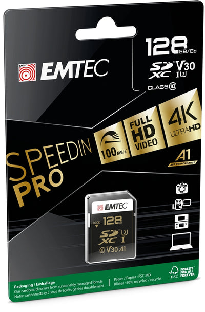 Emtec SD 128GB UHS-I U3 SpeedIN Pro