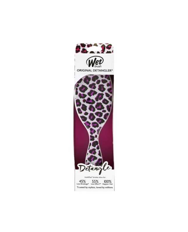 WetBrush Safari Original Detangler Plaukų šepetys Pink Leopard