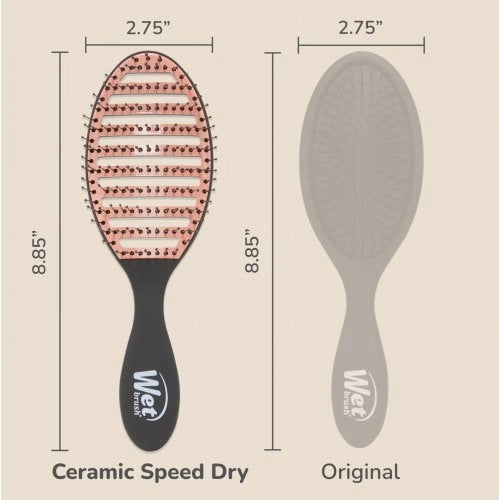 WetBrush Ceramic Speed Dry plaukų šepetys džiovinimui Black