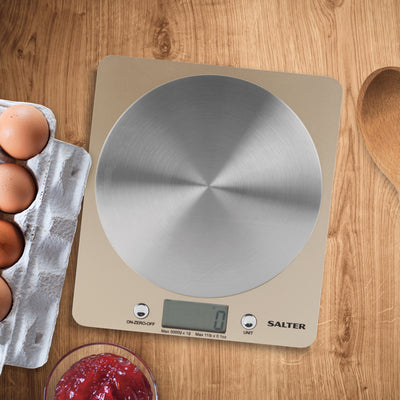 Salter 1036 OLCFEU16 Olympic Disc Electronic Digital Kitchen Scales Gold