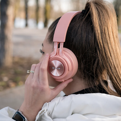 Tellur Feel Bluetooth Over-Ear Headphones Pink