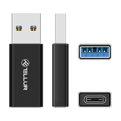 Переходник Tellur USB-A на USB-C M/F